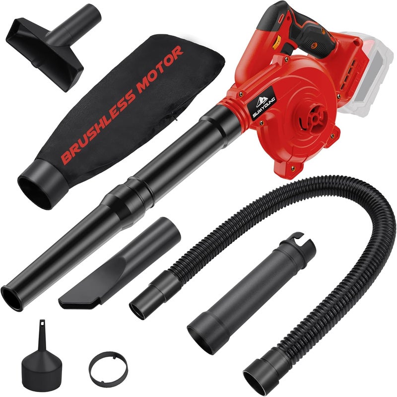 SUMYOUNG Cordless Leaf Blower for Milwaukee M18 Battery,Electric Jobsite Air Blower with Brushless Motor,6 Variable Speed Up to 180MPH,2-in-1 Handle Electric Blower and Vacuum Cleaner(Battery Not Included) - Image 1